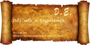 Dömök Engelbert névjegykártya